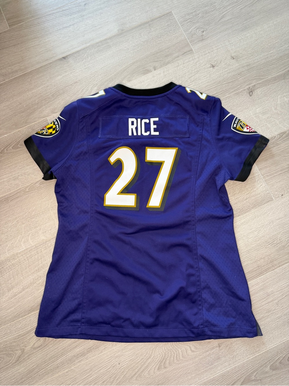 Nike NFL On Field Baltimore Ravens #27 Women's Jersey Purple L